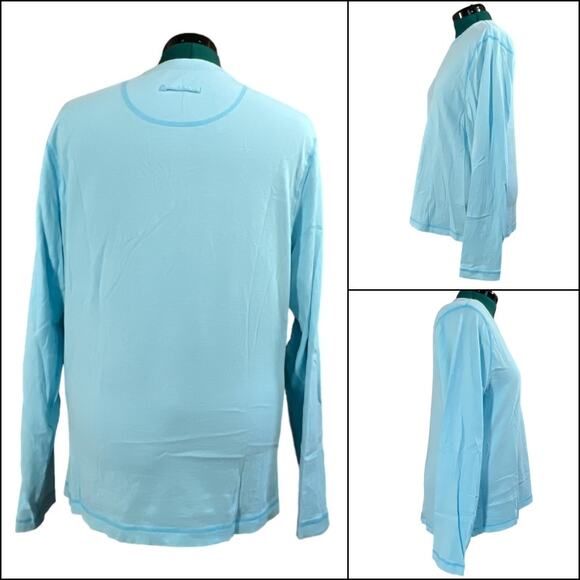 Ocean & Coast Long Sleeve Lightweight Blue Sweatshirt Size Large 100% Cotton - Picture 2 of 15